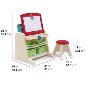 Flip and Doodle Easel Desk and Stool alternate view