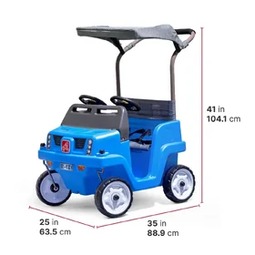 Side-By-Side Push Around SUV - Blue alternate view