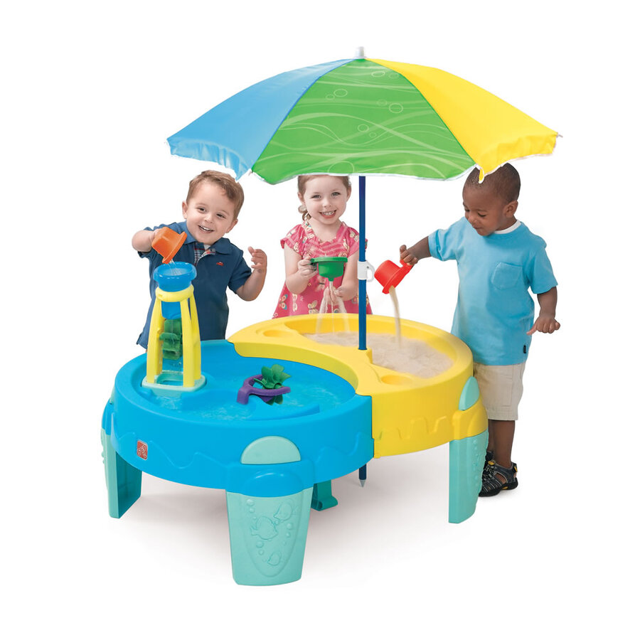 Shady Oasis Sand & Water Play Table Step2